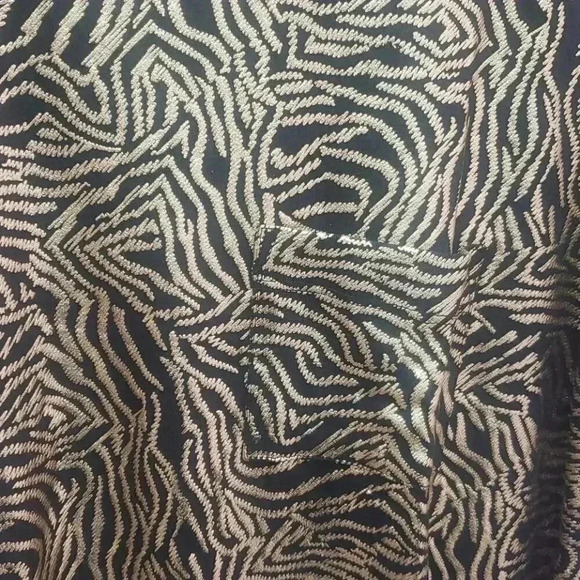 Lularoe Black and Gold Elegant Carly - Picture 3 of 6